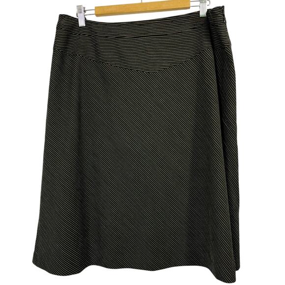 I.E., Size 16, Black Pinstripe Midi Skirt, A-Line, Work, Basque Waist, Full, Y2K - Picture 1 of 6